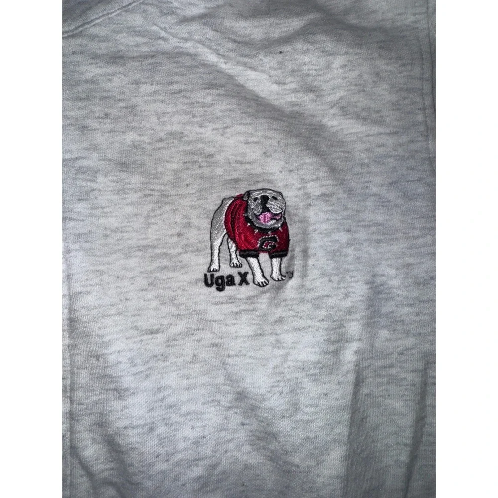 Peter Millar UGA Bulldog Quarter‎ Zip Jacket Mens Medium Gray Full Zip Athletic
